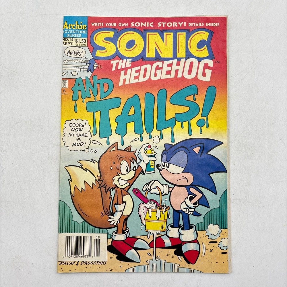 Sonic the Hedgehog #14 Archie Comics 1994 Sonic and Tails Newsstand